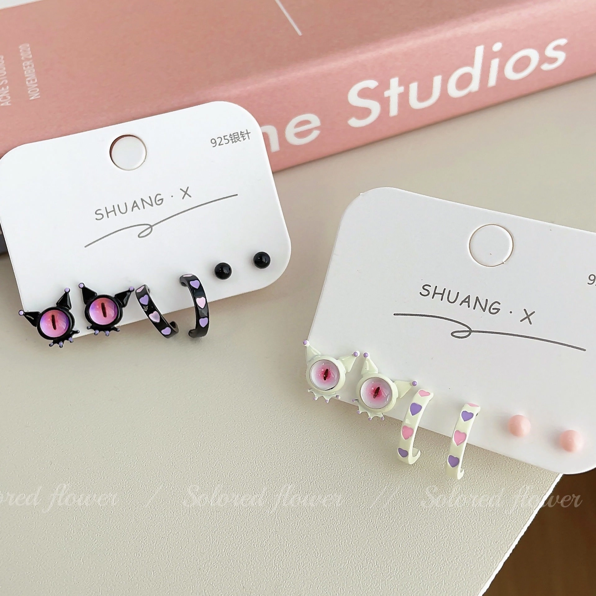 Wholesale Cute Little Monster Alloy Earrings Set