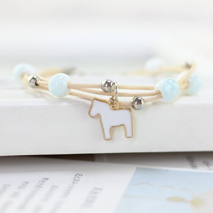 Wholesale Cute Pony Couple Ceramic Bracelet