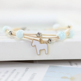 Wholesale Cute Pony Couple Ceramic Bracelet