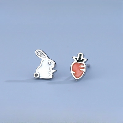 Wholesale Cute Rabbit 925 Sterling Silver Earrings