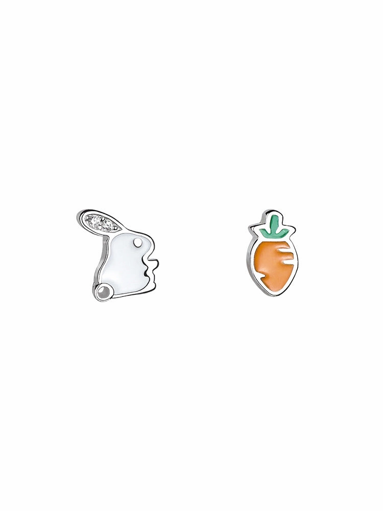 Wholesale Cute Rabbit 925 Sterling Silver Earrings