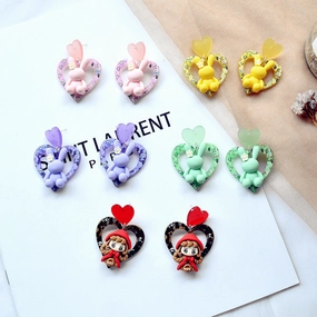Wholesale Cute Rabbit Girls Love Stud Earrings