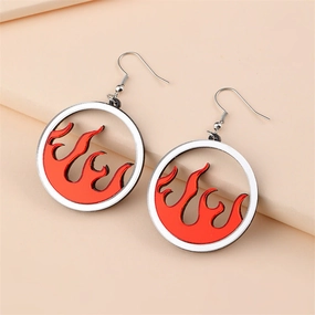 Wholesale Cutout Flame Acrylic Earrings