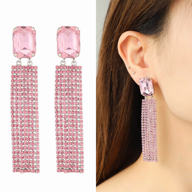 Wholesale Cyberpunk Dopamine Colorful Tassel Earrings
