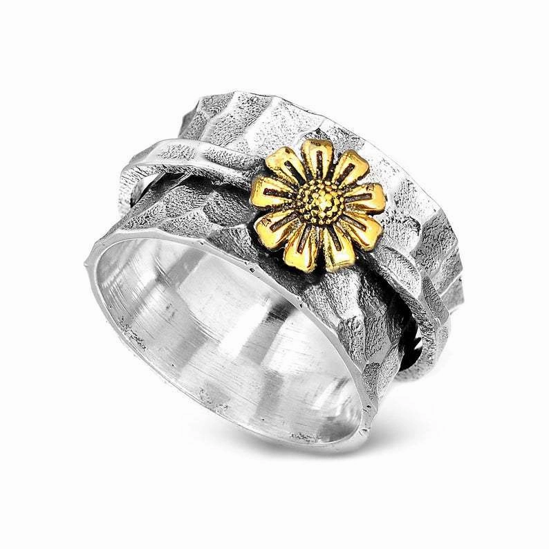 Wholesale Daisy Flowers Alloy Rings
