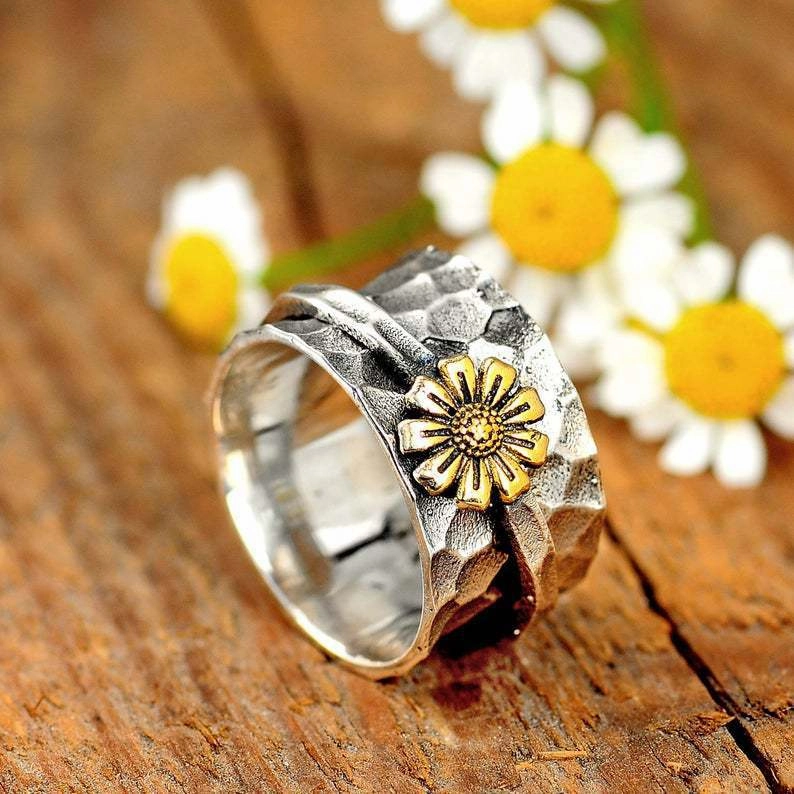 Wholesale Daisy Flowers Alloy Rings