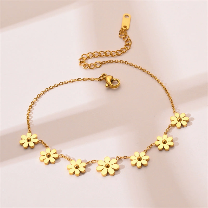 Wholesale Daisy Titanium Steel Bracelets