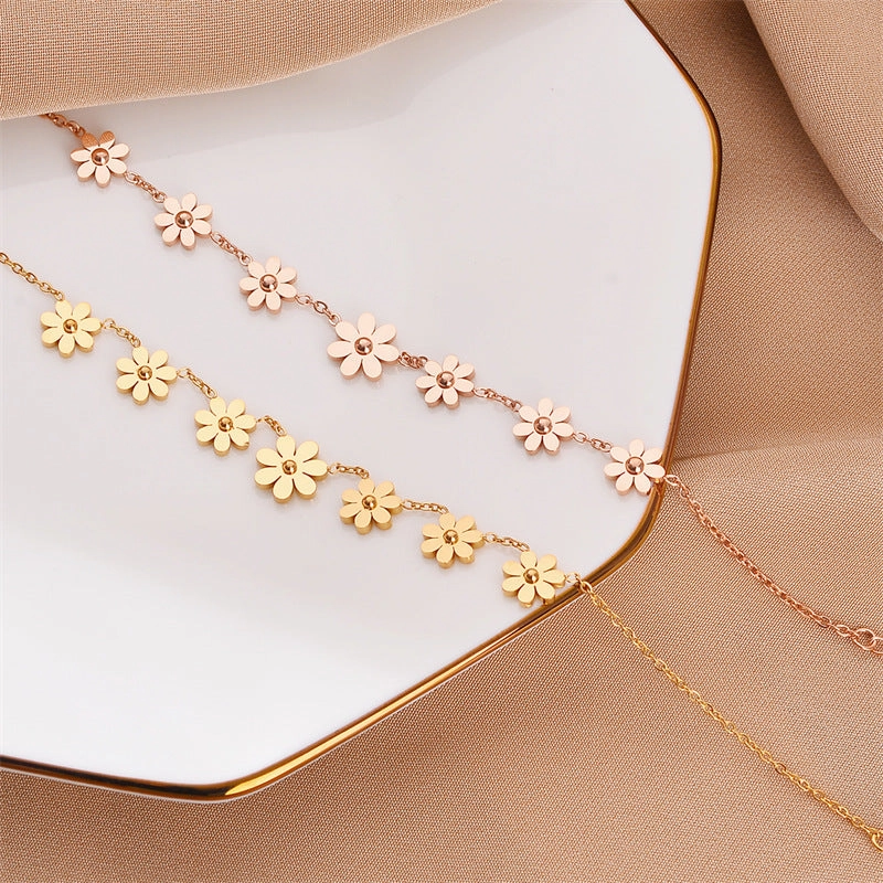 Wholesale Daisy Titanium Steel Bracelets
