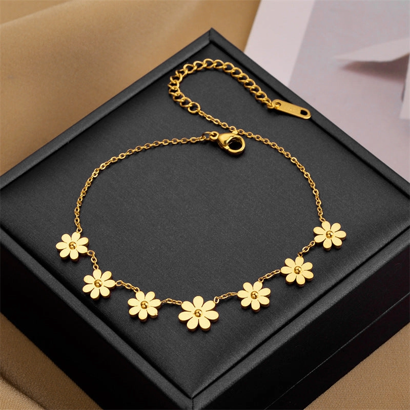 Wholesale Daisy Titanium Steel Bracelets