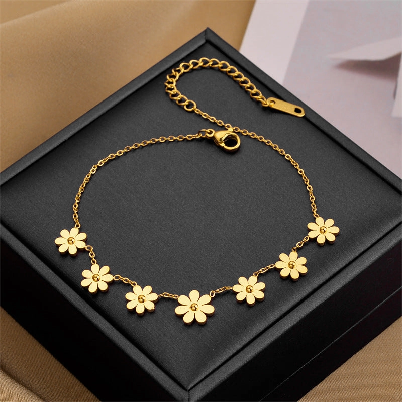 Wholesale Daisy Titanium Steel Bracelets