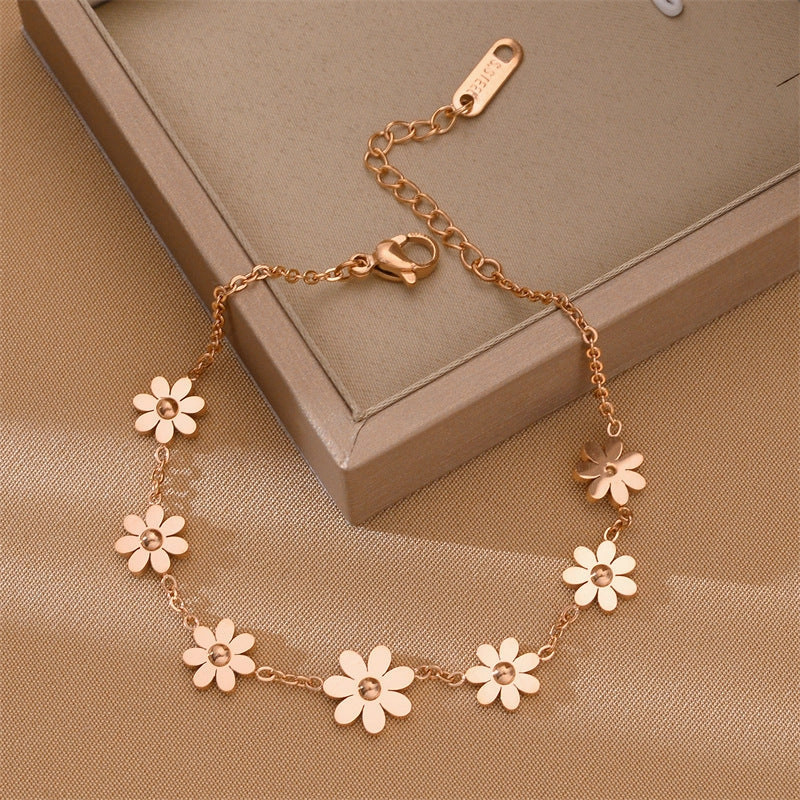 Wholesale Daisy Titanium Steel Bracelets