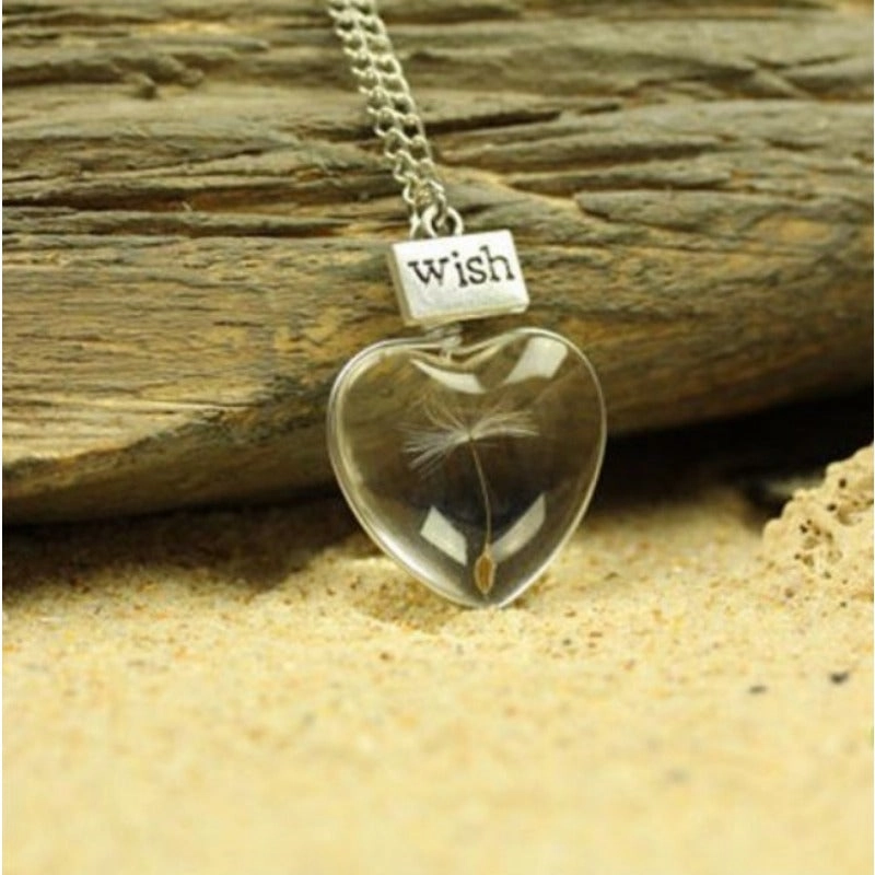 Wholesale Dandelion Time Gemstone Alloy Necklaces