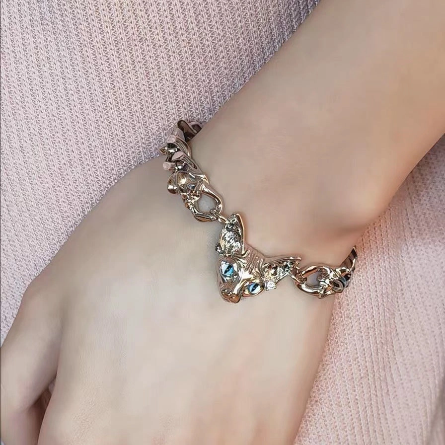 Wholesale Dark Cat Titanium Steel Bracelet