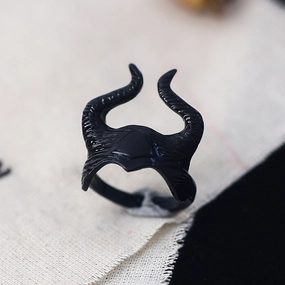 Wholesale Dark Creative Horn Open Ring