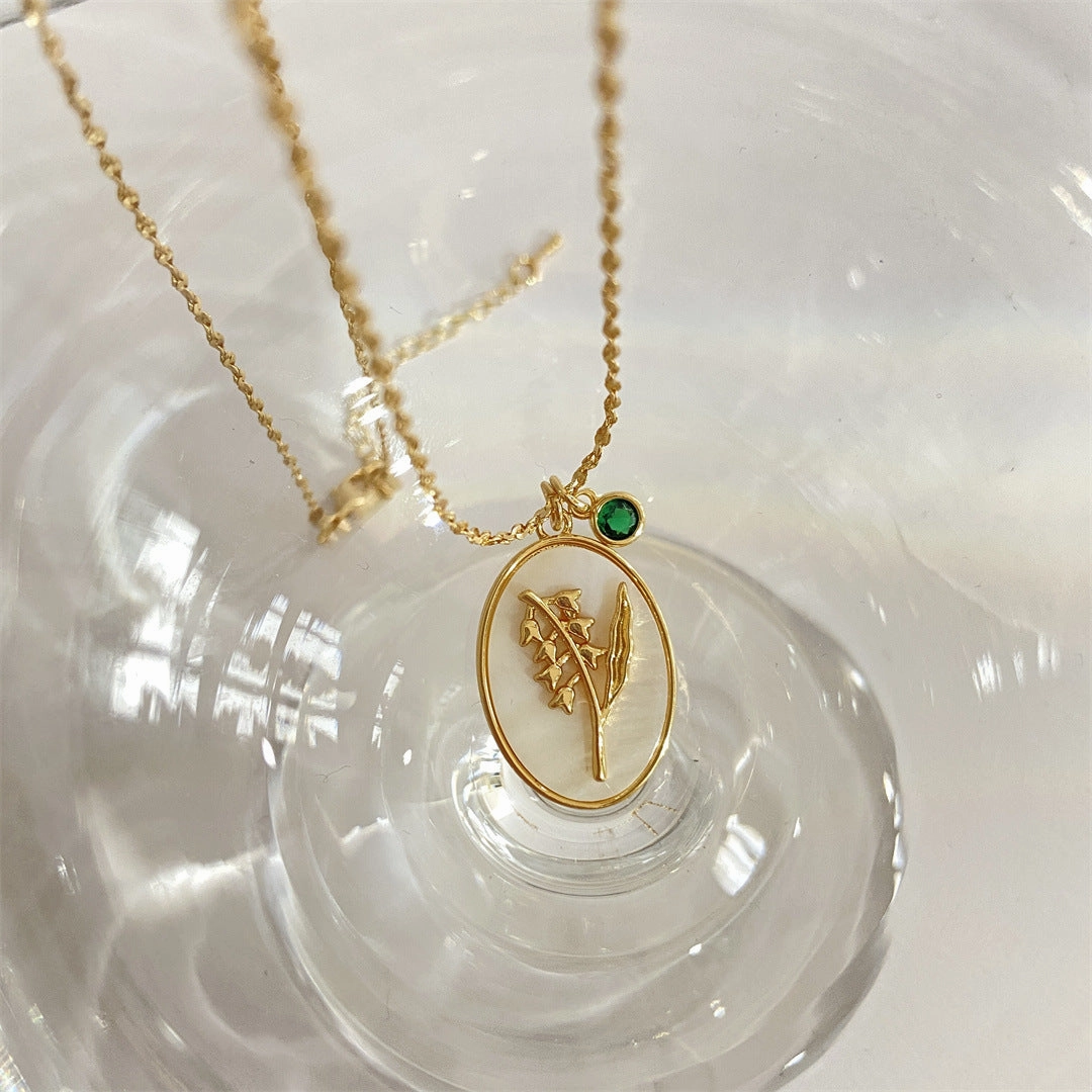 Wholesale December Flower Copper Necklace
