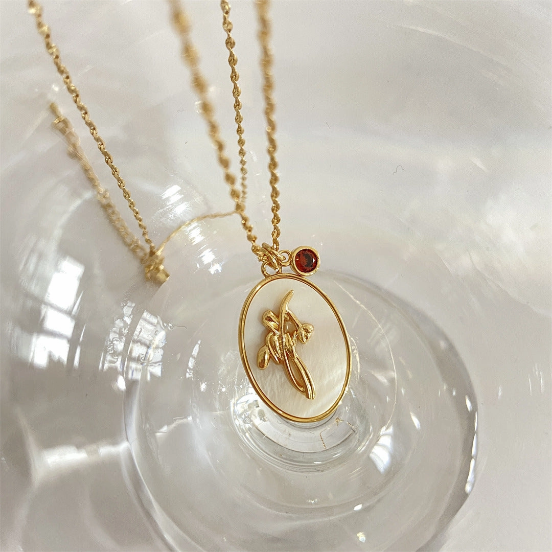 Wholesale December Flower Copper Necklace