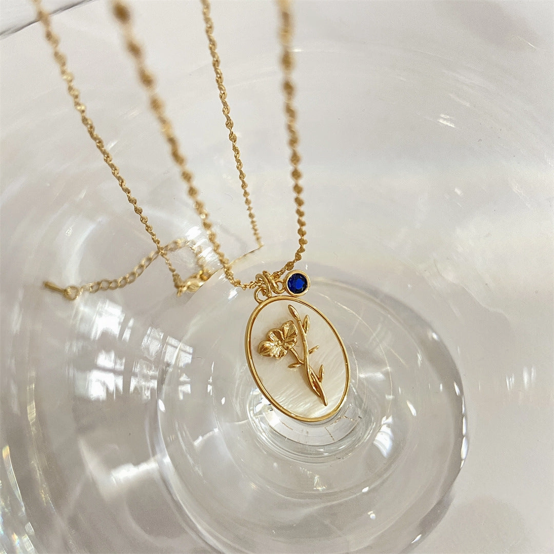 Wholesale December Flower Copper Necklace
