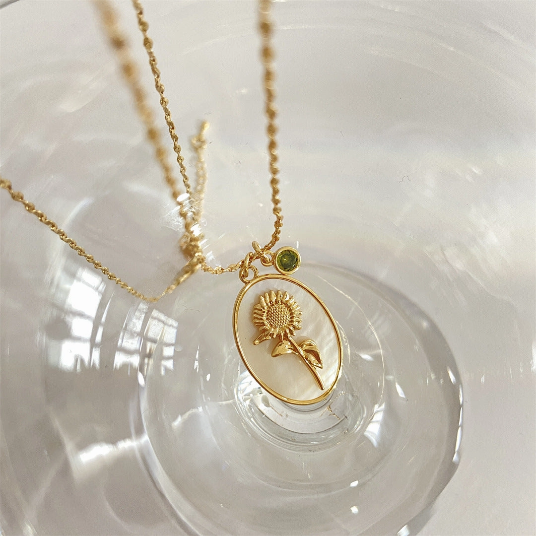 Wholesale December Flower Copper Necklace