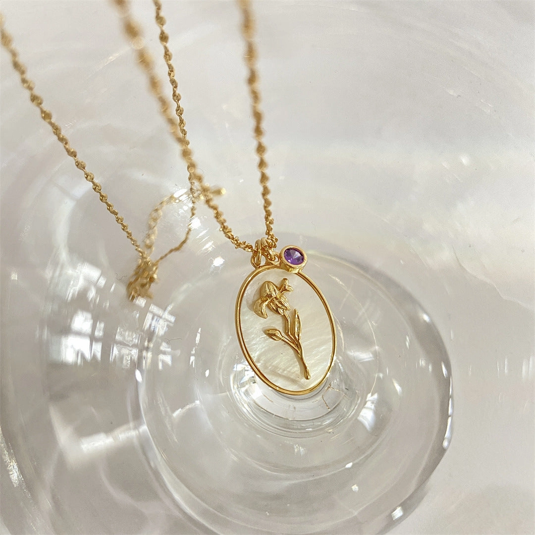 Wholesale December Flower Copper Necklace