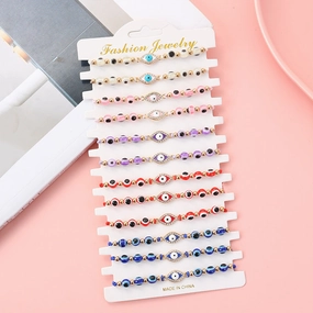 Wholesale Demon Eye Alloy Bracelet Set of 12