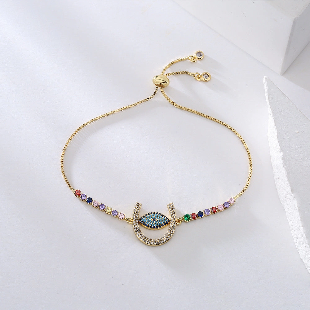 Wholesale Demon Eye Copper Bracelet