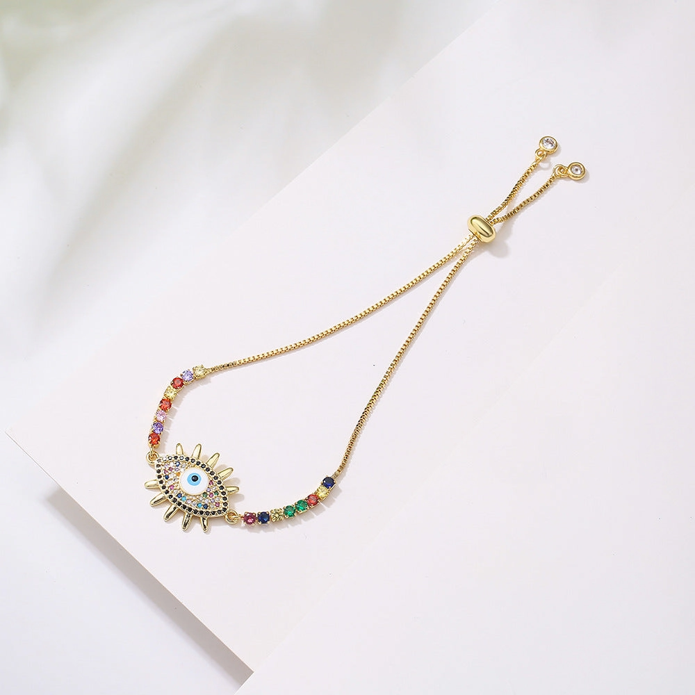 Wholesale Demon Eye Copper Bracelet