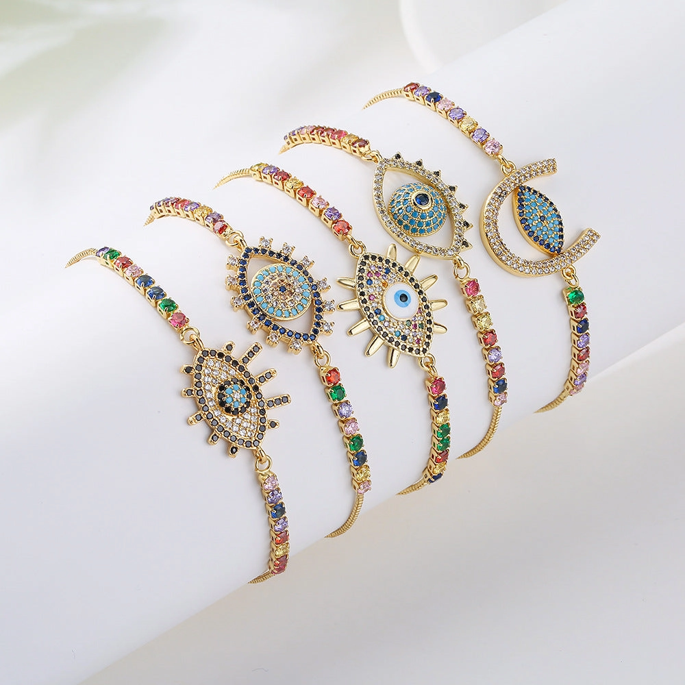 Wholesale Demon Eye Copper Bracelet