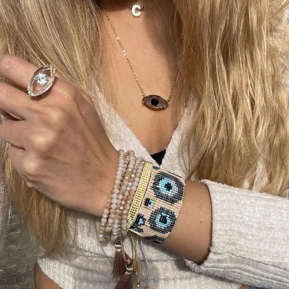 Wholesale Demon Eye Hand Made Miyuki Bead Bracelet