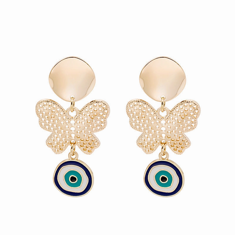 Wholesale Demon Eye Vintage Alloy Earrings