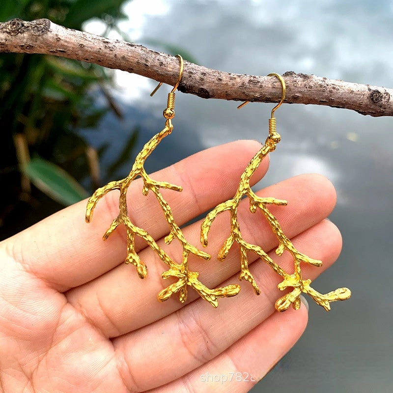 Wholesale Dendritic Alloy Earrings