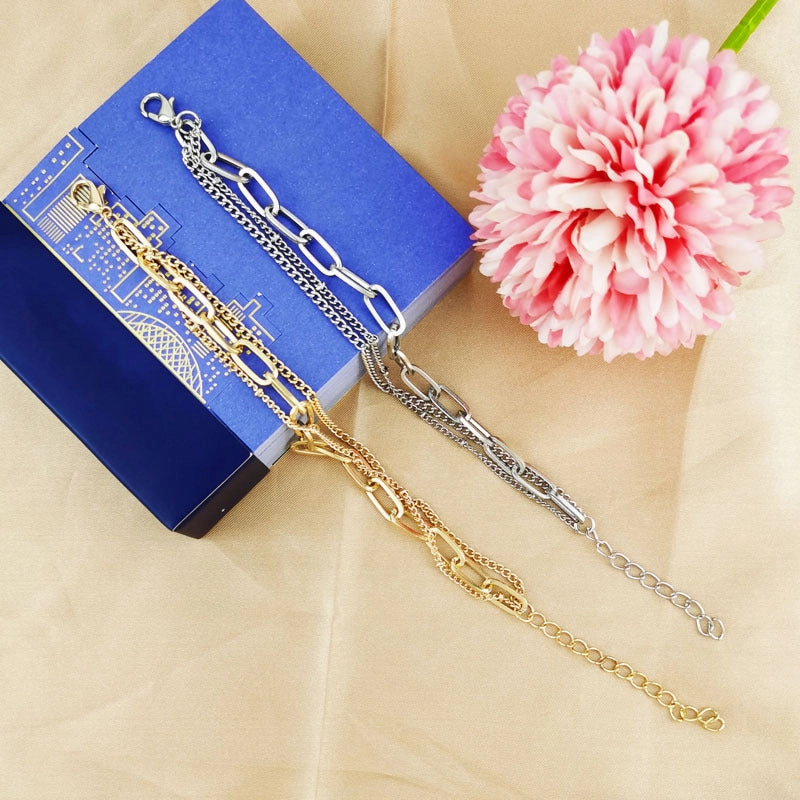 Wholesale Design gold simple multi-layer bracelet