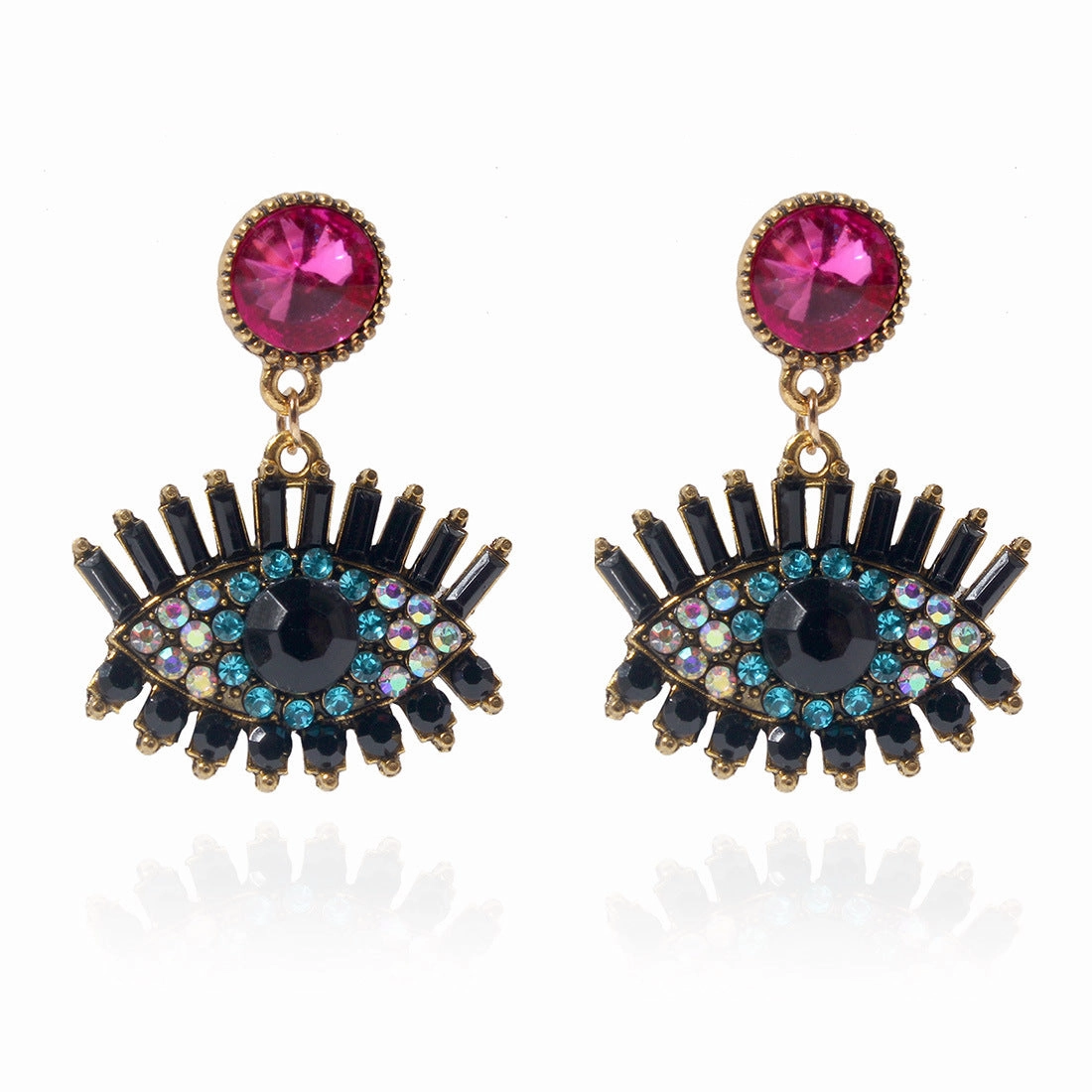 Wholesale Devil Eye Alloy Earrings