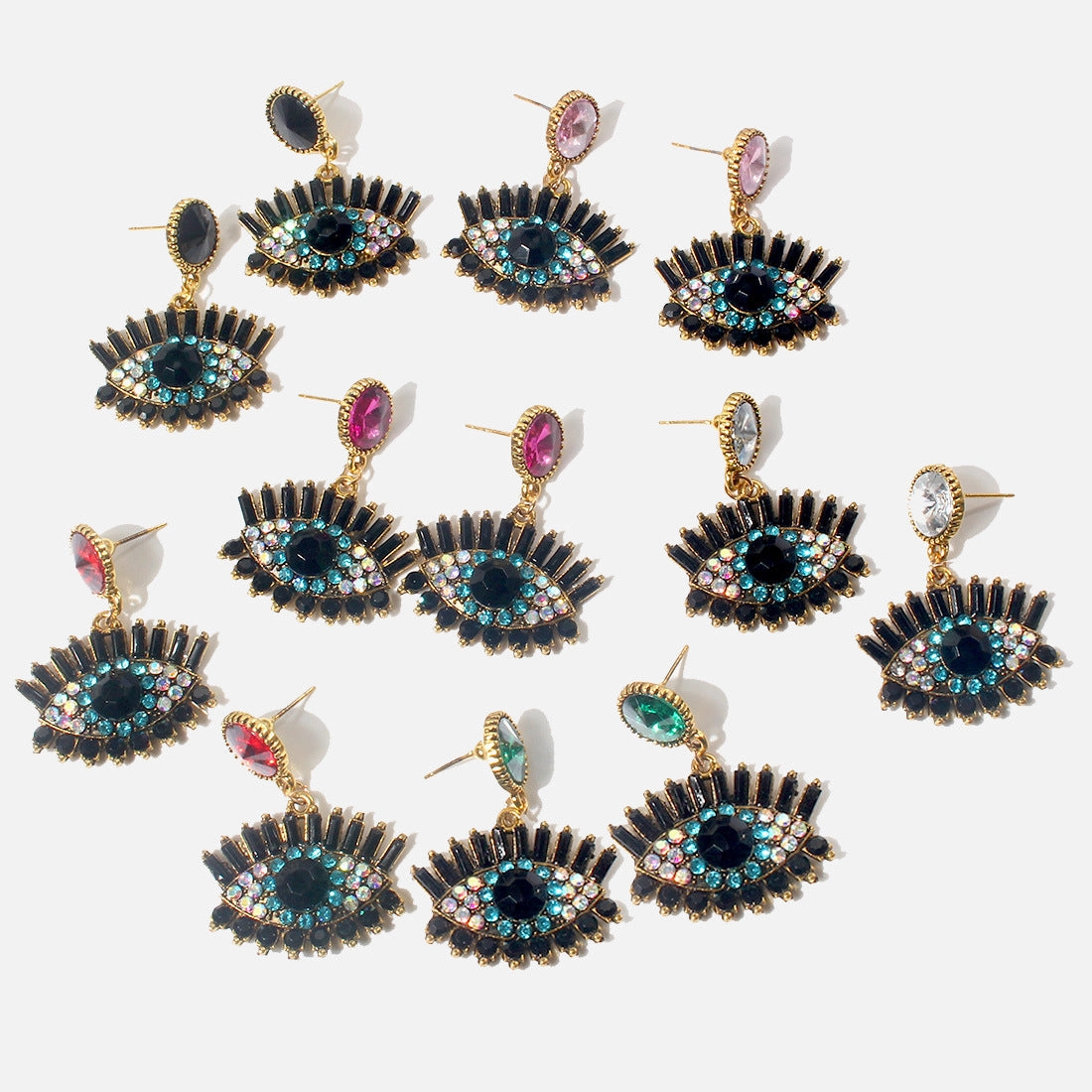 Wholesale Devil Eye Alloy Earrings