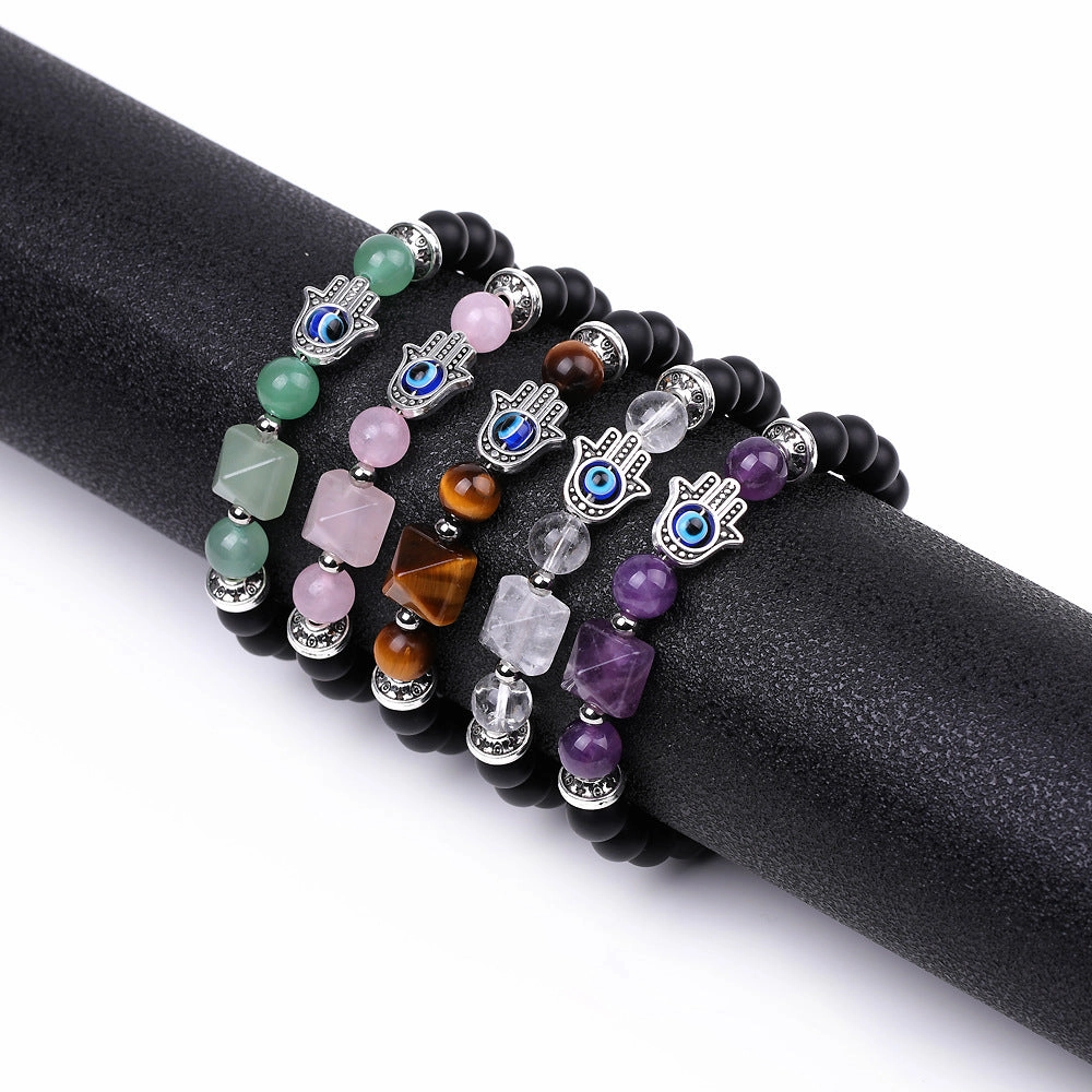 Wholesale  Devil Eye Amethyst Beads Bracelet