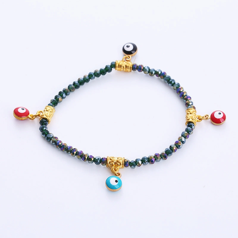 Wholesale Devil Eye Crystal Alloy Bracelet