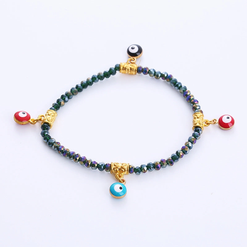 Wholesale Devil Eye Crystal Alloy Bracelet