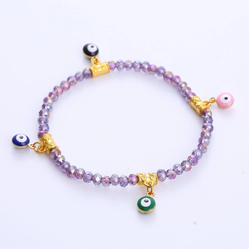 Wholesale Devil Eye Crystal Alloy Bracelet