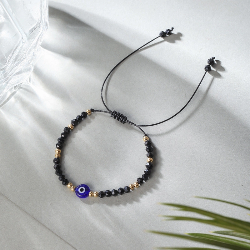 Wholesale Devil Eye Crystal Beads Alloy Bracelet
