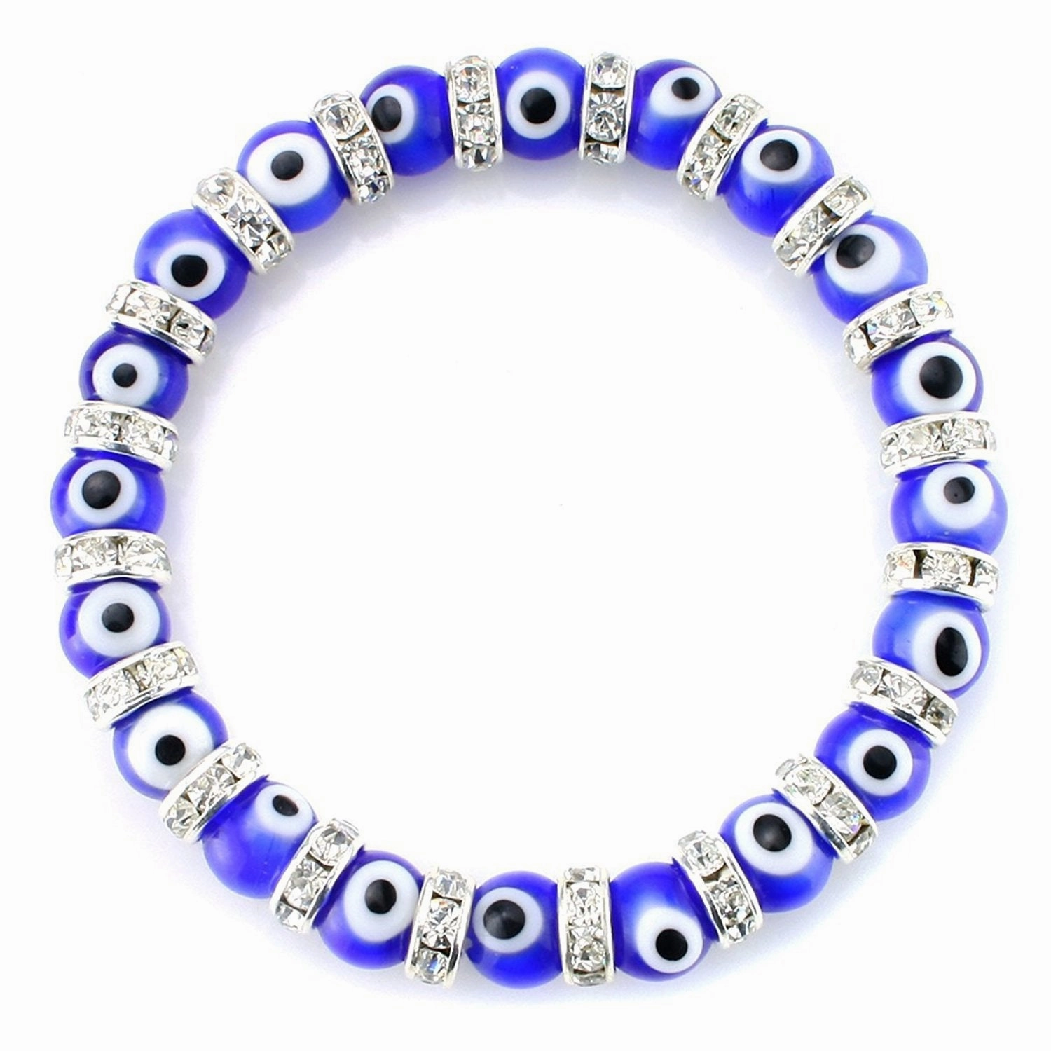 Wholesale Devil Eye Crystal Glass Beads Bracelet