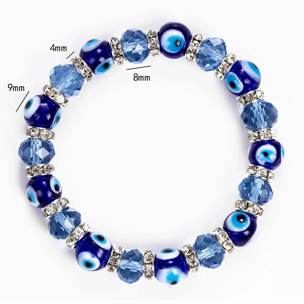 Wholesale Devil Eye Crystal Glass Bracelet