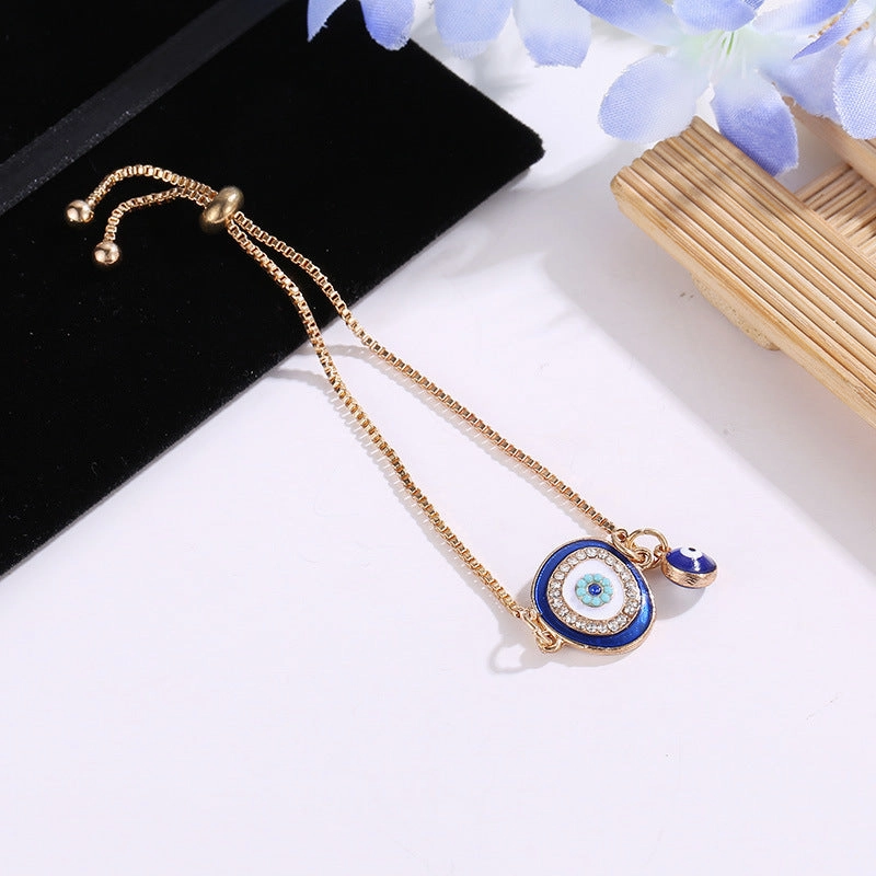 Wholesale Devil Eye Diamond Alloy Bracelet