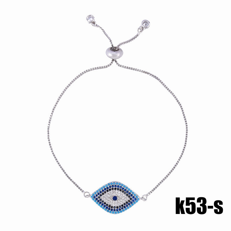 Wholesale Devil Eye Eye Full Diamond Adjustable Bracelet