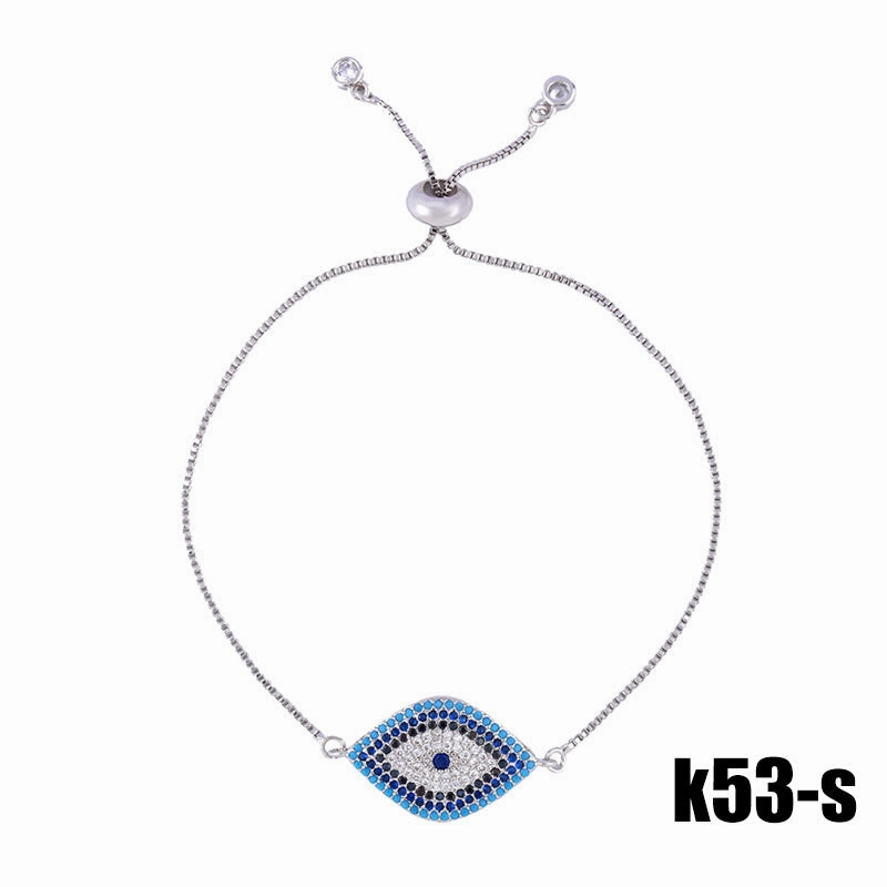 Wholesale Devil Eye Eye Full Diamond Adjustable Bracelet