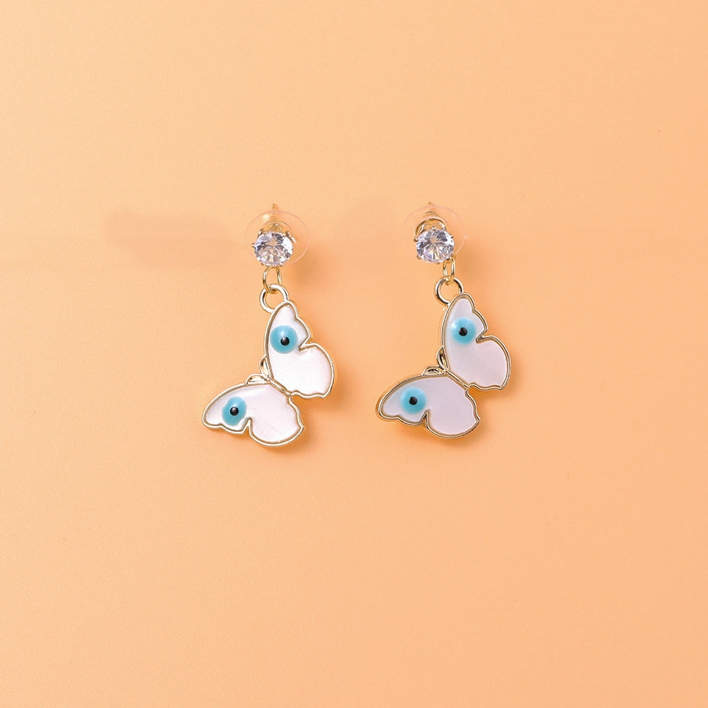 Wholesale Devil Eye Moon Palm Butterfly Alloy Earrings