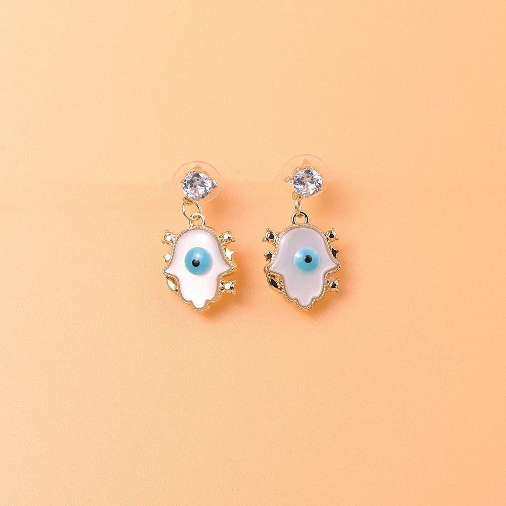 Wholesale Devil Eye Moon Palm Butterfly Alloy Earrings