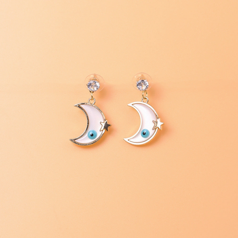 Wholesale Devil Eye Moon Palm Butterfly Alloy Earrings