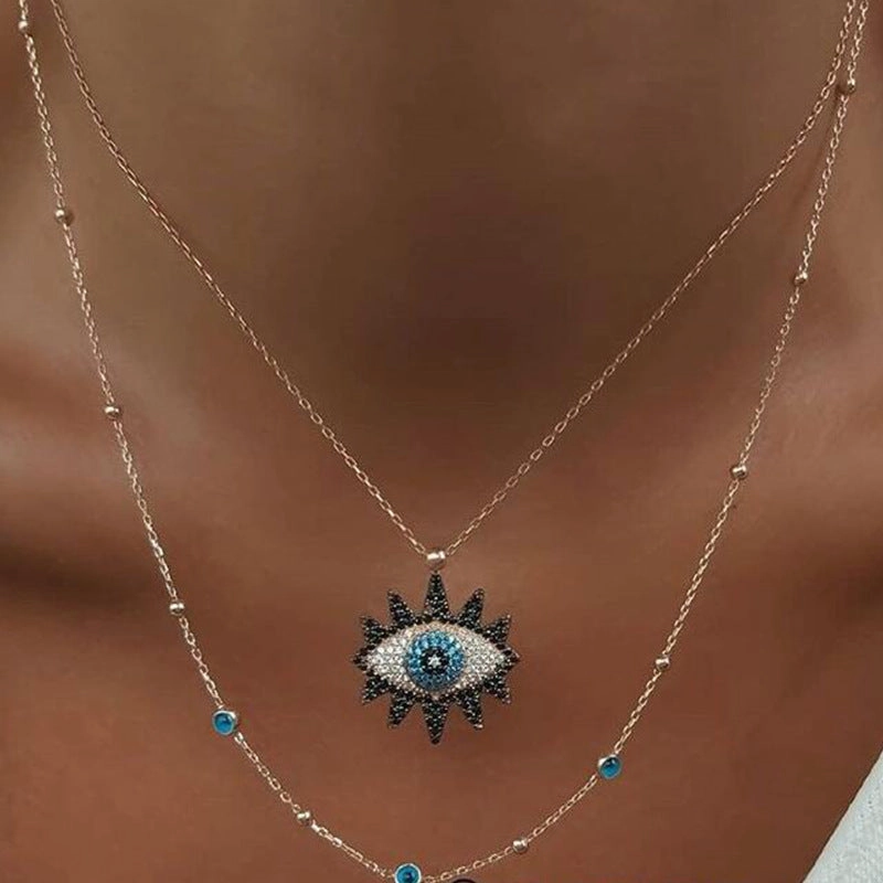 Wholesale Devil Eye Necklace Alloy