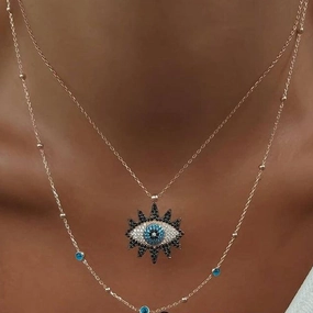 Wholesale Devil Eye Necklace Alloy