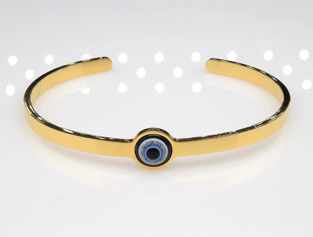 Wholesale Devil Eye Opening Adjustable Stainless Steel Titanium Steel Bracelet