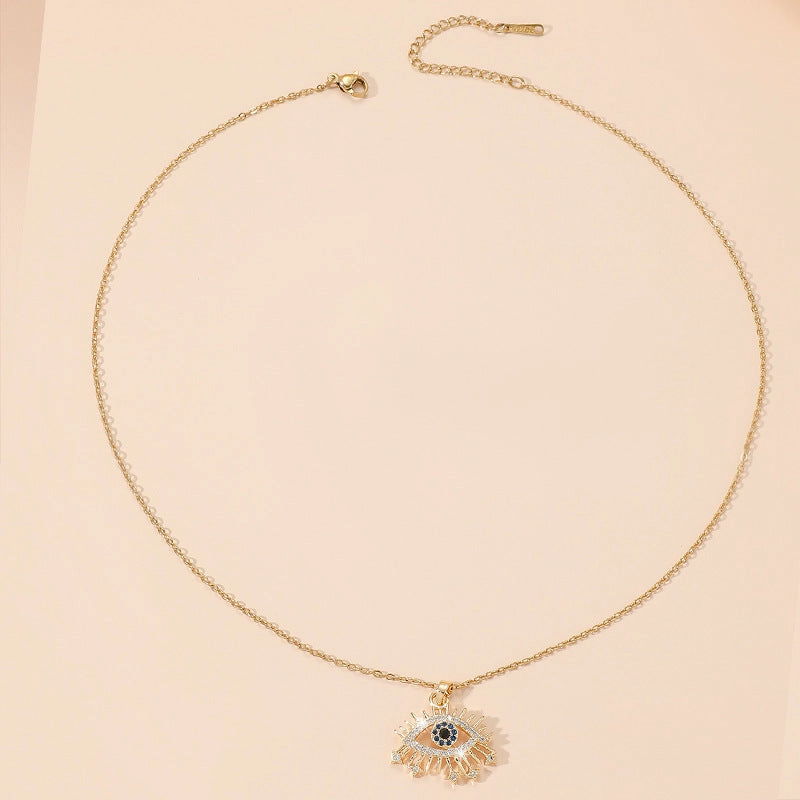 Wholesale Devil Eye Pendant Necklace Copper